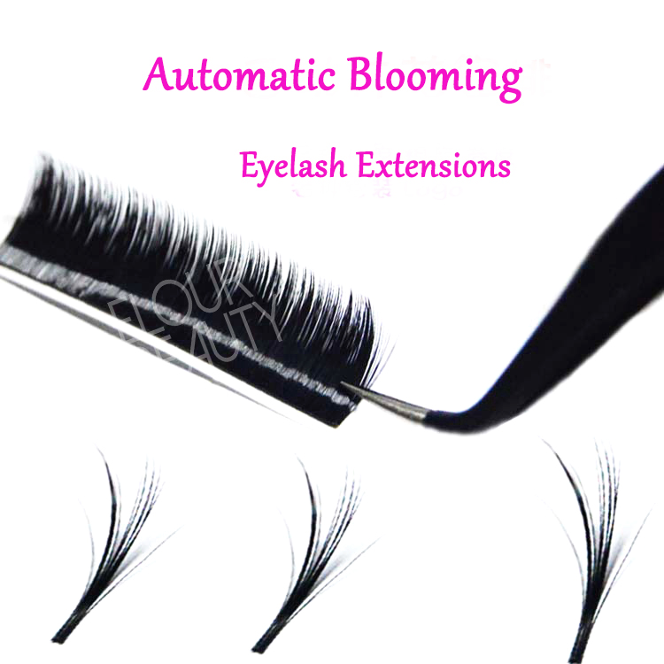One second pre made fan volume rapid eyelash extensions manufacturer China EL18